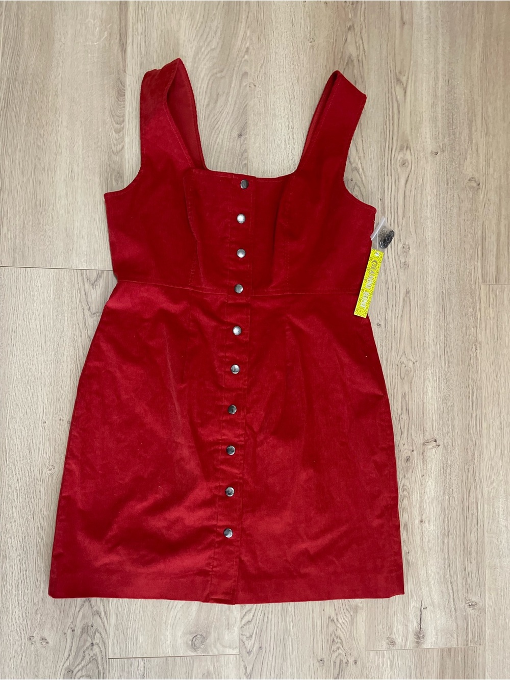 NWT Gianni Bini Red Button-Front Sleeveless Casual Dress (12)